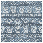Indigo AZTECHIE Aztec Skull Boho Tribal Pattern Fabric
