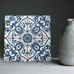Indigo Azulejo Blue Portuguese Lisbon Decorative C Ceramic Tile<br><div class="desc">Indigo Azulejo Blue Portuguese Lisbon decorative ceramic tiles are a beautiful and unique addition to any home. A high-quality product with a timeless aesthetic. The blue color of the tiles is inspired by the indigo blue of Lisbon's famous azulejo tiles, adding a touch of history and culture to your space....</div>