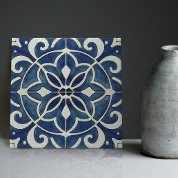 Indigo Azulejo Blue Portuguese Lisbon Decorative C Ceramic Tile