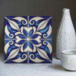 Indigo Azulejo Blue Portuguese Lisbon Decorative C Ceramic Tile<br><div class="desc">Indigo Azulejo Blue Portuguese Lisbon decorative ceramic tiles are a beautiful and unique addition to any home. A high-quality product with a timeless aesthetic. The blue color of the tiles is inspired by the indigo blue of Lisbon's famous azulejo tiles, adding a touch of history and culture to your space....</div>