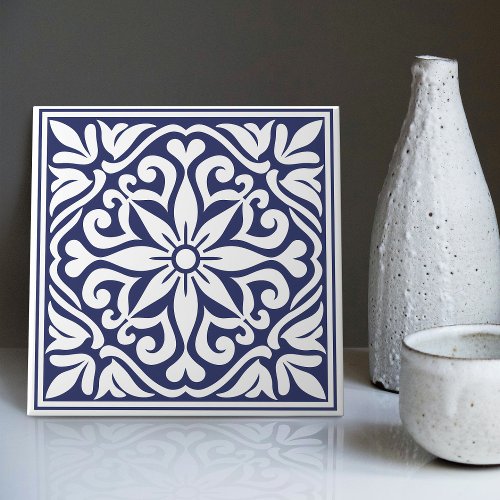 Indigo Azulejo Blue Portuguese Lisbon Decorative C Ceramic Tile