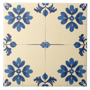 Indigo Azulejo Blue Portuguese Lisbon Decorative Ceramic Tile