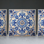 Indigo Azulejo Blue Portuguese Lisbon Decorative Ceramic Tile<br><div class="desc">Indigo Azulejo Blue Portuguese Lisbon decorative ceramic tiles are a beautiful and unique addition to any home. A high-quality product with a timeless aesthetic. The blue color of the tiles is inspired by the indigo blue of Lisbon's famous azulejo tiles, adding a touch of history and culture to your space....</div>