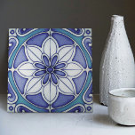 Indigo Azulejo Blue Portuguese Lisbon Decorative Ceramic Tile<br><div class="desc">Indigo Azulejo Blue Portuguese Lisbon decorative ceramic tiles are a beautiful and unique addition to any home. A high-quality product with a timeless aesthetic. The blue color of the tiles is inspired by the indigo blue of Lisbon's famous azulejo tiles, adding a touch of history and culture to your space....</div>