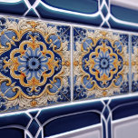 Indigo Azulejo Blue Portuguese Lisbon Decorative Ceramic Tile<br><div class="desc">Indigo Azulejo Blue Portuguese Lisbon decorative ceramic tiles are a beautiful and unique addition to any home. A high-quality product with a timeless aesthetic. The blue color of the tiles is inspired by the indigo blue of Lisbon's famous azulejo tiles, adding a touch of history and culture to your space....</div>