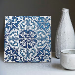 Indigo Azulejo Blue Portuguese Lisbon Decorative Ceramic Tile<br><div class="desc">Indigo Azulejo Blue Portuguese Lisbon decorative ceramic tiles are a beautiful and unique addition to any home. A high-quality product with a timeless aesthetic. The blue color of the tiles is inspired by the indigo blue of Lisbon's famous azulejo tiles, adding a touch of history and culture to your space....</div>