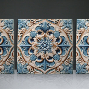 Indigo Azulejo Blue Portuguese Lisbon Decorative Ceramic Tile