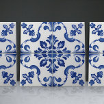 Indigo Azulejo Blue Portuguese Lisbon Decorative Ceramic Tile<br><div class="desc">Indigo Azulejo Blue Portuguese Lisbon decorative ceramic tiles are a beautiful and unique addition to any home. A high-quality product with a timeless aesthetic. The blue color of the tiles is inspired by the indigo blue of Lisbon's famous azulejo tiles, adding a touch of history and culture to your space....</div>