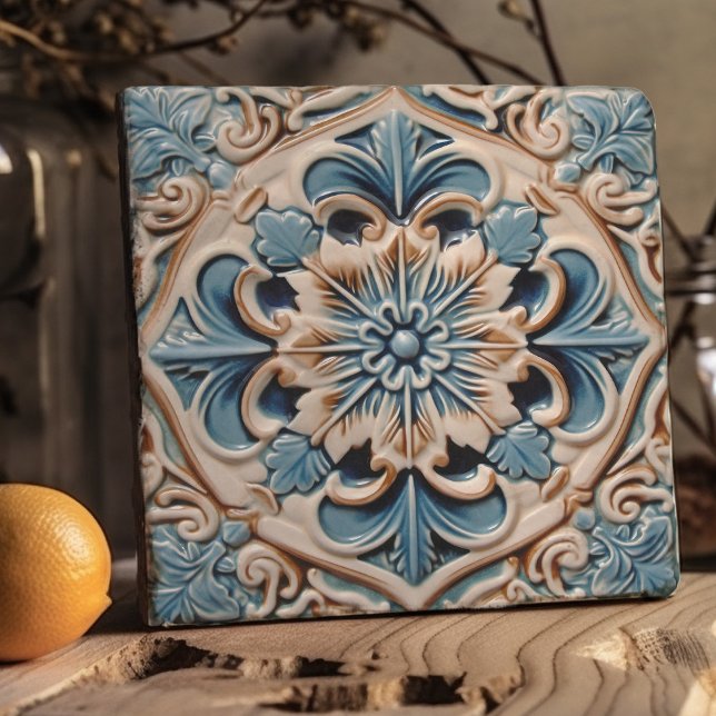 Indigo Azulejo Blue Portuguese Lisbon Decorative Trivet (Creator Uploaded)