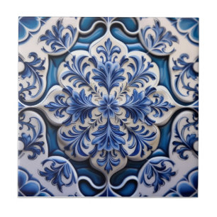 Indigo Azulejo Blue Portuguese Lisbon Talavera Ceramic Tile