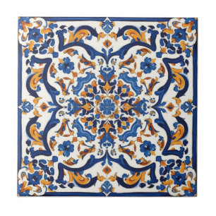 Indigo Azulejo Blue Portuguese Lisbon Talavera Ceramic Tile