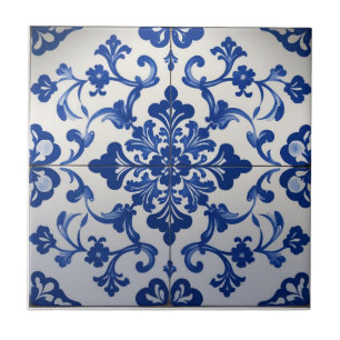 Indigo Azulejo Blue Portuguese Lisbon Talavera Ceramic Tile