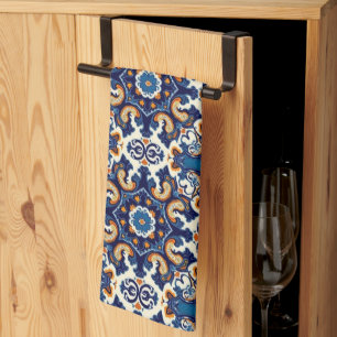 Indigo Azulejo Blue Portuguese Lisbon Talavera Kitchen Towel
