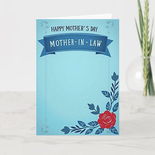 Indigo Banner Mothers Day Card (Front)