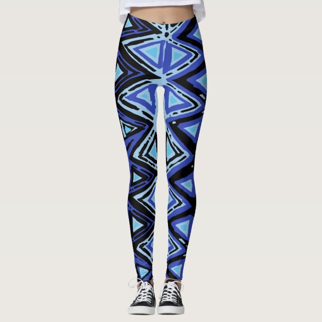 Indigo Batik Leggings (Front)
