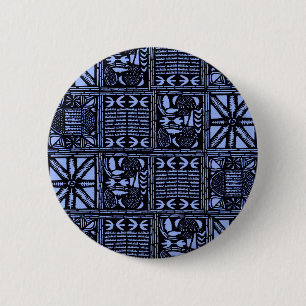 Indigo Batik Quilt - Blue Button
