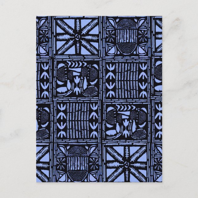 Indigo Batik Quilt - Blue Postcard (Front)