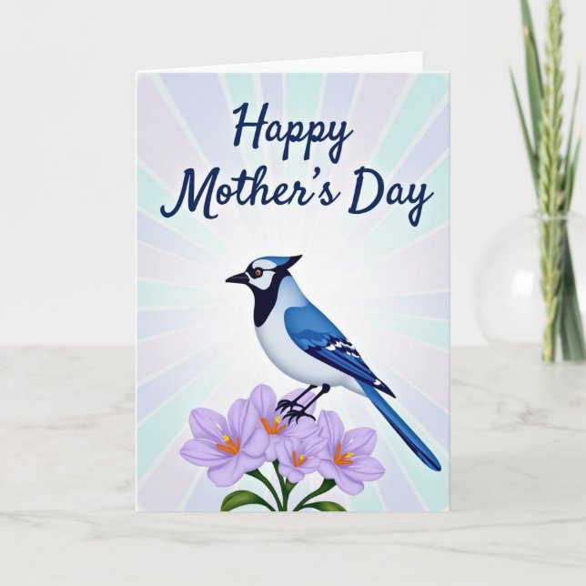 Indigo Bird Mothers Day Card (Front)