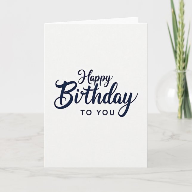 Indigo Birthday Wishes Card (Front)