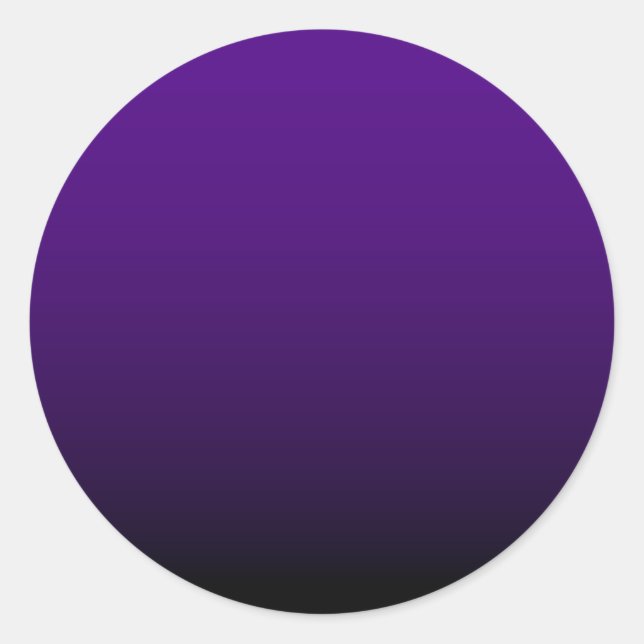 Indigo Black Gradient Blank Classic Round Sticker (Front)