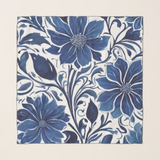 indigo blossom garden scarf