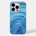 Indigo Blue Agate Ii Watercolor Pattern Case-mate Iphone 14 Pro Case at Zazzle