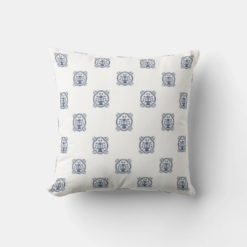 Indigo Blue China Pattern Pillow