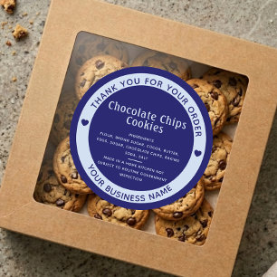 Indigo Blue Cottage Law Ingredient Baker Sticker