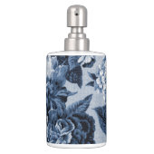 Indigo Blue Floral Toile No.1 Bathroom Set (Front)