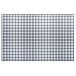 Indigo Blue Gingham Pattern Fabric