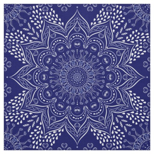 Indigo Blue Mandala Fabric