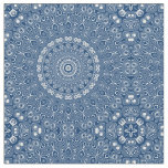 Indigo Blue Mandala Pattern Fabric