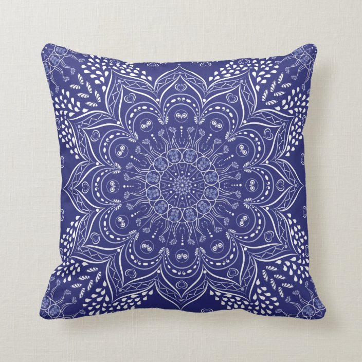 mandala throw pillow