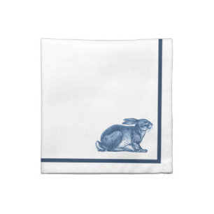 Indigo Blue Rabbit Cloth Napkin