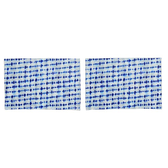 Indigo Blue Shibori Pattern Pillow Case (Front-Set)