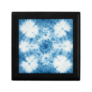 Indigo Blue Shibori Tie Dye Pattern Gift Box