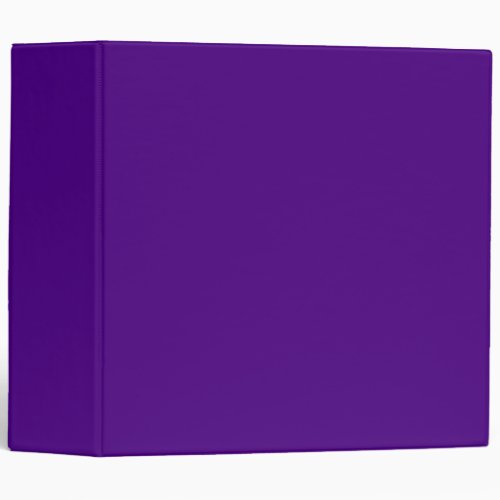 Indigo Blue Solid Color  Trendy Color 3 Ring Binder