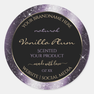 Indigo Blue Sparkle Glitter Frame Product Label