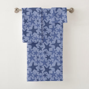 Indigo Blue Starfish Towel Set