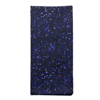 Indigo Blue Starry Midnight Glitter Cloth Napkin