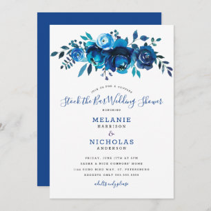 Indigo Blue Stock the Bar wedding shower Invitation