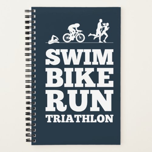 Indigo Blue â Swim Bike Run Triathlon Motivation Notebook