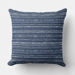 Indigo Blue Throw Pillow