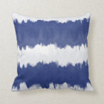 Indigo Blue Tie Dye Shibori Stripe Throw Pillow<br><div class="desc">Indigo Blue Tie Dye Shibori Stripe Throw Pillow</div>