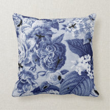 Blue Toile Pillows Decorative Throw Pillows Zazzle