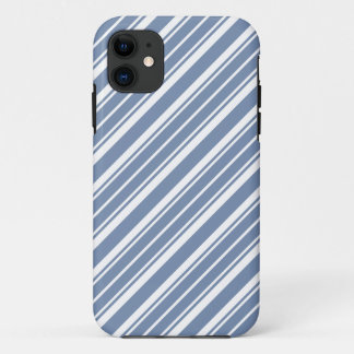 Indigo Blue, White Ticking Stripe iPhone 5/5s Case