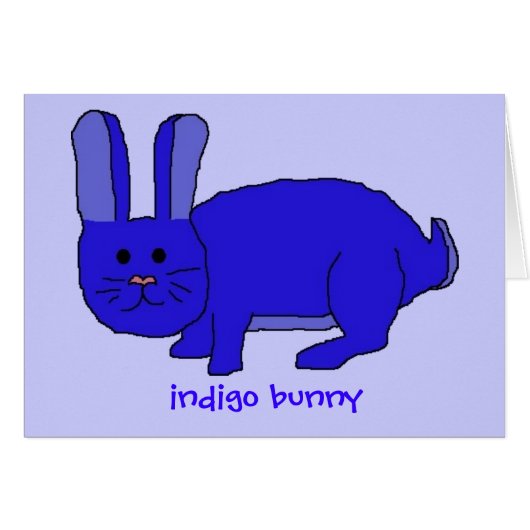 Indigo Bunny card (Front Horizontal)