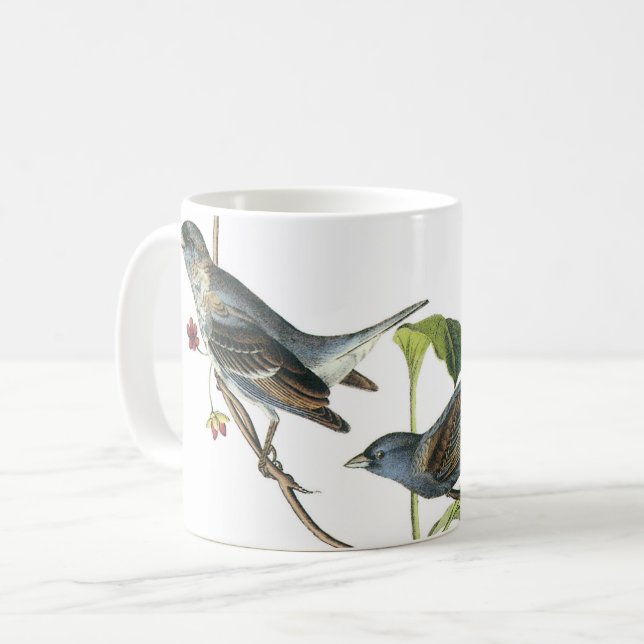 Indigo Bunting by Audubon Coffee Mug (Front Left)