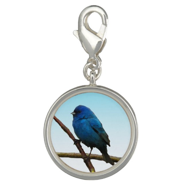 Indigo Bunting Charm (Front)