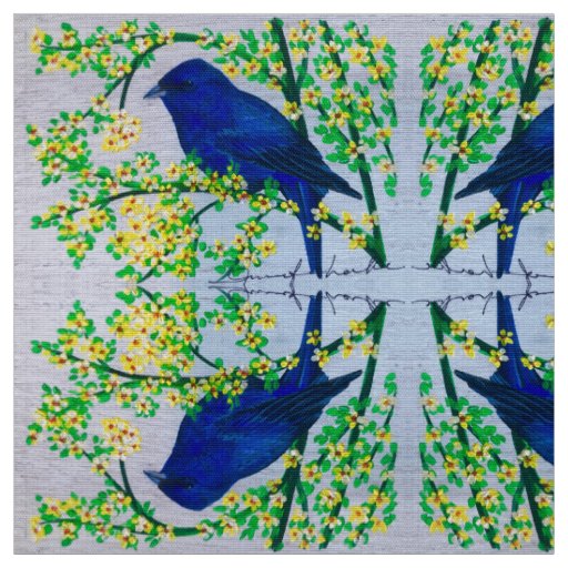 Indigo Bunting Fabric